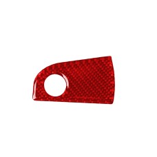 Carbon Fiber Car Co-pilot Storage Decorative Sticker for Alfa Romeo Giulia 2017-2019, Left Drive (Red)