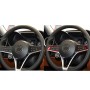 2 PCS / Set Carbon Fiber Car Steering Wheel Button Panel Decorative Sticker for Alfa Romeo Giulia 2017-2019, Left and Right Drive Universal (Red)