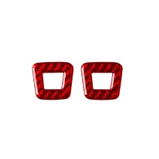 2 PCS / Set Carbon Fiber Car Microphone Panel Decorative Sticker for Alfa Romeo Giulia 2017-2019, Left and Right Drive Universal (Red)