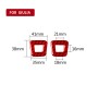 2 PCS / Set Carbon Fiber Car Microphone Panel Decorative Sticker for Alfa Romeo Giulia 2017-2019, Left and Right Drive Universal (Red)