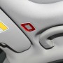 2 PCS / Set Carbon Fiber Car Microphone Panel Decorative Sticker for Alfa Romeo Giulia 2017-2019, Left and Right Drive Universal (Red)
