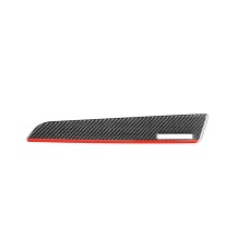 Carbon Fiber Car Co-pilot Trim Red Edge with Hole Decorative Sticker for Audi Q3 2013-2018, Right Drive