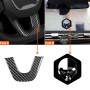 Carbon Fiber Car Steering Wheel Chin Decorative Sticker for Dodge Challenger 2015 to Now, Left Driving