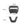 2 PCS / Set Carbon Fiber Car Steering Wheel Logo + Chin Decorative Sticker for Dodge Challenger 2015 to Now, Left Driving