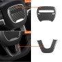 2 PCS / Set Carbon Fiber Car Steering Wheel Logo + Chin Decorative Sticker for Dodge Challenger 2015 to Now, Left Driving