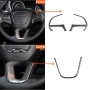 3 PCS / Set Carbon Fiber Car Steering Wheel Button Frame Decorative Sticker for Dodge Challenger 2015 and Above, Left Driving