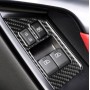 2 PCS Car Carbon Fiber Window Lift Defogger Button Decorative Sticker for Nissan GTR R35 2008-2016, Right Drive