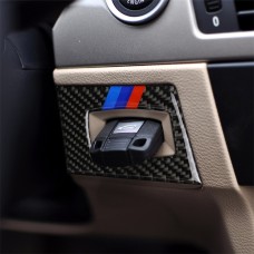 Three Color Carbon Fiber Car Left Driving Ignition Switch Decorative Sticker for BMW E90 / E92 2005-2012