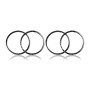 4 PCS Carbon Fiber Car Horn Ring Decorative Sticker for BMW F30 2013-2018 / F34 2013-2017