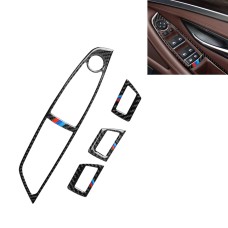 Three Color Carbon Fiber Car Right Driving Lifting Panel Decorative Sticker for BMW 5 Series F10 2011-2018