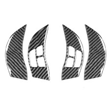 4 PCS Car Carbon Fiber Steering Wheel Decorative Sticker for Mazda RX8 2004-2008, Left and Right Drive Universal