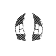 2 PCS Car Carbon Fiber Steering Wheel Decorative Sticker for Mazda RX8 2004-2008, Left and Right Drive Universal