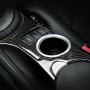 3 in 1 Car Carbon Fiber Central Control Cup Holder Panel Decorative Sticker for Nissan 370Z Z34 2009-, Left and Right Drive Universal