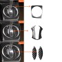 4 в 1 Car Carbon Carbon Fiber Set Set Decorative Sticker для Honda Civic 8-го поколения 2006-2011, левый диск