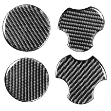 4 in 1 Car Carbon Fiber Water Cup Holder Mat Decorative Sticker for Jeep Wrangler JK 2007-2010, Left and Right Drive Universal