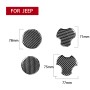 4 in 1 Car Carbon Fiber Water Cup Holder Mat Decorative Sticker for Jeep Wrangler JK 2007-2010, Left and Right Drive Universal