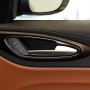 4 in 1 Car Carbon Fiber Inner Door Handle Decorative Sticker for Alfa Romeo Giulia 2017-2019, Left and Right Drive Universal