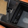 2 in 1 Car Carbon Fiber Armrest Box Decorative Sticker for Alfa Romeo Giulia 2017-2019, Left Drive