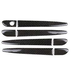 One Set Car Carbon Fiber Outside Door Handle without Smart Hole Decorative Sticker for Mazda CX-5 2017-2018, Right Drive