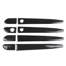 One Set Car Carbon Fiber Outside Door Handle with Smart Hole Decorative Sticker for Mazda CX-5 2017-2018, Right Drive