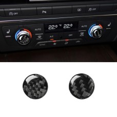 Car Carbon Fiber Air Conditioning Button Decorative Sticker for Audi A6 S6 C7 A7 S7 4G8 2012-2018, Left and Right Drive Universal