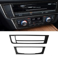 Car Carbon Fiber Air Conditioning CD Panel Decorative Sticker for Audi A6 S6 C7 A7 S7 4G8 2012-2018, Left Drive