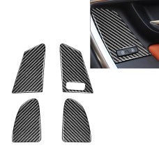 4 PCS Car Carbon Fiber Window Lifting Button Decorative Stickers for Volvo V60 / XC60 2010-2017 / S60 2010-2018, Right Drive