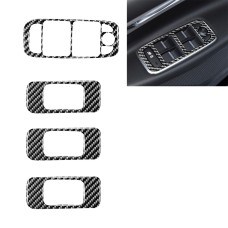 4 in 1 Car Carbon Fiber Lifting Panel Decorative Stickers for Jaguar F-PACE X761 XE X760 2016-2020, Left Drive