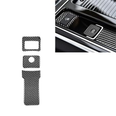 3 in 1 Car Carbon Fiber Electronic Handbrake Decorative Stickers for Jaguar F-PACE X761 XE X760 XF X260 2016-2020, Left and Right Drive Universal