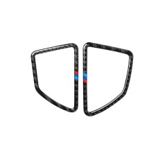 2 in 1 Car Carbon Fiber Tricolor Dashboard Air Outlet Decorative Sticker for BMW E70 X5 / E71 X6 2008-2013, Left Drive