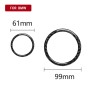 6 in 1 Car Carbon Fiber Solid Color Horn Ring Decorative Sticker for BMW 2008-2013 E70 / 2008-2014 E71, Left and Right Drive Universal