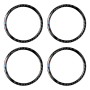 4 in 1 Car Carbon Fiber Tricolor Horn Ring Decorative Sticker for BMW 2008-2013 E70 / 2008-2014 E71, Left and Right Drive Universal