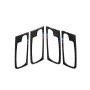 4 in 1 Car Carbon Fiber Tricolor Door Handle Decorative Sticker for BMW 2008-2014 X5 E70 / E71, Left Drive