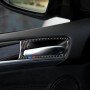 4 in 1 Car Carbon Fiber Tricolor Door Handle Decorative Sticker for BMW 2008-2014 X5 E70 / E71, Left Drive