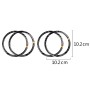 4 PCS Car Carbon Fiber Door Horn Ring Decorative Sticker for Mercedes-Benz C Class W205 C180 C200 C300 GLC, Left and Right Drive Universal(Solid Color)