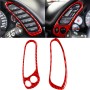 2 in 1 Car Carbon Fiber Sides Speedometer Sticker for Chevrolet Corvette C5 1998-2004, Left Drive(Red)