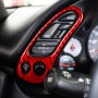 2 in 1 Car Carbon Fiber Sides Speedometer Sticker for Chevrolet Corvette C5 1998-2004, Left Drive(Red)