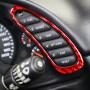 2 in 1 Car Carbon Fiber Sides Speedometer Sticker for Chevrolet Corvette C5 1998-2004, Left Drive(Red)