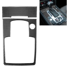 2 in 1 Car Carbon Fiber Gear Panel + Cigarette Lighter Decorative Sticker for Audi Q7 2008-2015, Left and Right Drive Universal