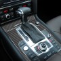 2 in 1 Car Carbon Fiber Gear Panel + Cigarette Lighter Decorative Sticker for Audi Q7 2008-2015, Left and Right Drive Universal