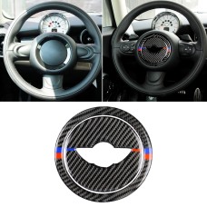 2 PCS Red Blue Color Car Steering Wheel R Chassis Carbon Fiber Decorative Sticker for BMW MINI R55 / R56 / Countryman R60 / Paceman R61