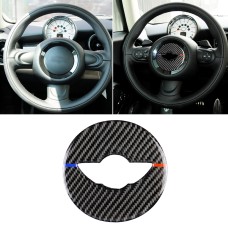 Red Blue Color Car Steering Wheel F Chassis Logo Carbon Fiber Decorative Sticker for BMW Mini Cooper F55 / F56 / F60 / Countryman F60