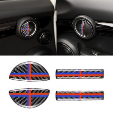 4 PCS Red Blue Color Car F Chassis Door Handle Carbon Fiber Decorative Sticker for BMW Mini Cooper Clubman Countryman F55 / F54 / F60