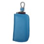 9092 Business Style Multifunctional Genuine Leather Zipper Car Key Bag(Blue)