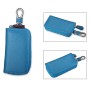 9092 Business Style Multifunctional Genuine Leather Zipper Car Key Bag(Blue)