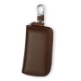 9092 Business Style Multifunctional Genuine Leather Zipper Car Key Bag(Brown)