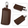 9092 Business Style Multifunctional Genuine Leather Zipper Car Key Bag(Brown)