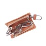 Universal Leather Flash Powder Texture Waist Hanging Zipper Wallets Key Holder Bag (No Include Key)(Brown)