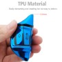 TPU One-piece Electroplating Full Coverage Car Key Case with Key Ring for Audi A4L / A6L / Q5 (New) (Blue)
