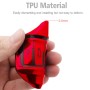 TPU One-piece Electroplating Full Coverage Car Key Case with Key Ring for Audi A4L / A6L / Q5 (New) (Red)